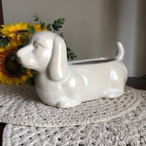 Ceramic Dachshund Planter Pot